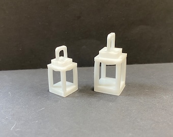 1:24 Scale Square Lantern Set of 2 Kit * Dollhouse Miniature * G Gauge * 3D Printed * ShopMiniDecorandMore * Diorama *Model Train*Half Scale