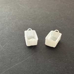 1:48 Scale Wicker Basket W/Short handles (2 Rectangular) UPDATED Kit * Dollhouse Miniature * O Gauge *3D Printed*Diorama Model Train Quarter