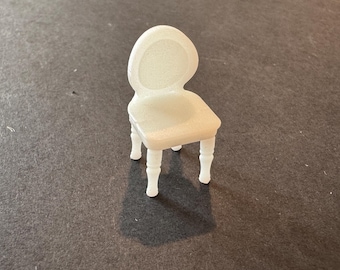 1:87 Scale Round Back Chair Kit *Dollhouse Miniature * HO Standard Gauge * 3D Printed * ShopMiniDecorandMore * Diorama * Model Train * Micro