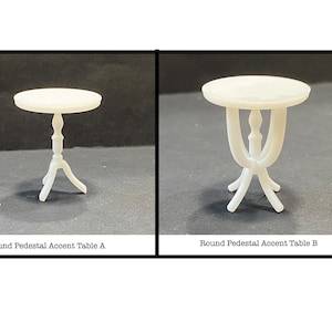 1:24 Scale Round Pedestal Accent Table A or B Kit * Dollhouse Miniature * G Gauge * 3D Printed * ShopMiniDecorandMore * Diorama * Half Scale