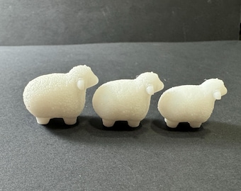 1:87 Scale Whooly Sheep (3) Kit * Dollhouse Miniature * HO Standard Gauge * 3D Printed * ShopMiniDecorandMore * Diorama * Model Train Micro