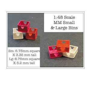1:48 Scale MM Bin Large or Small (1) Kit * Dollhouse Miniature * O Gauge * 3D Printed * ShopMiniDecorandMore * Diorama * Model Train