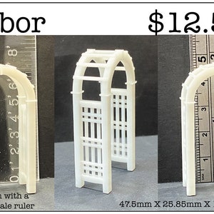1:48 Scale Arbor Kit * Dollhouse Miniature * O Scale / Gauge * 3D ...