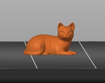 1:48 Scale Cat Lying Down Kit * Dollhouse Miniature * O Scale / Gauge * 3D Printed * ShopMiniDecorandMore * Diorama * Model Train