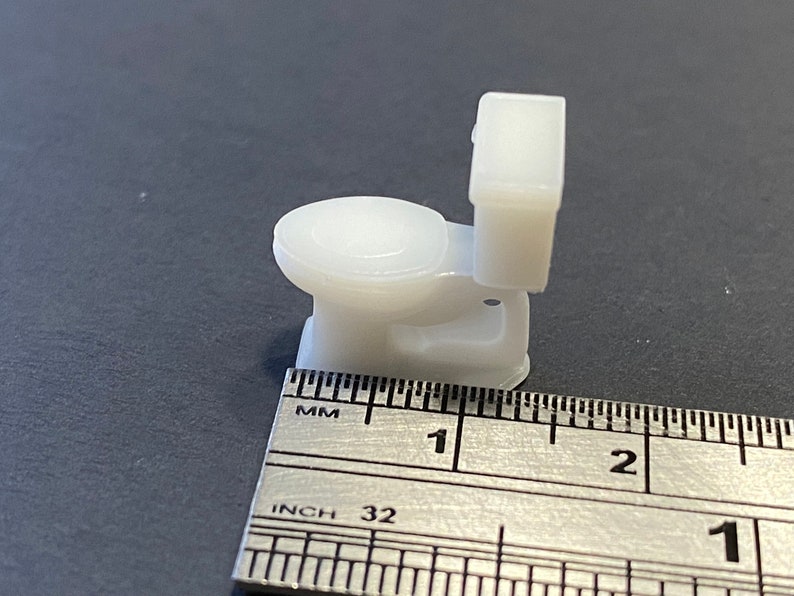 Restroom Scale Model Kit 1:48 Scale Toilet Kit * Dollhouse Miniature * O Gauge * 3D Printed ...