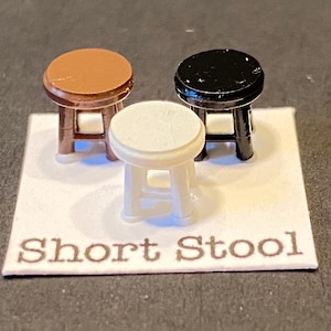 1:144 Scale Stool - Short 2 in Kit * Dollhouse Miniature * N Scale / Gauge * 3D Printed * ShopMiniDecorandMore * Diorama * Model Train Micro