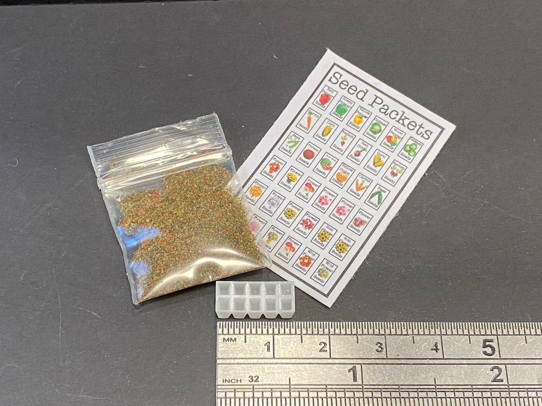 1:24 Scale Seed Packet and Starter Kit LAST 3* Dollhouse Miniature * G ...