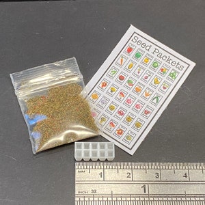 1:24 Scale Seed Packet and Starter Kit * Dollhouse Miniature * G Scale / Gauge * 3D Printed * ShopMiniDecorandMore * Diorama * Half Scale