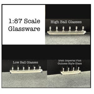 1:87 Scale Glasses Kits (Sie wählen Stil) * 3D gedruckte Miniatur Diorama HO Normalspur