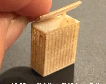 1:48 Scale Wicker Laundry Hamper Kit * Dollhouse Miniature * O Gauge * 3D Printed * ShopMiniDecorandMore * Diorama * Model Train * Quarter