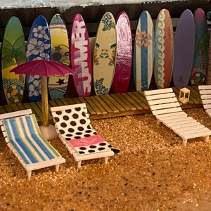 1:48 Scale Surfboards (2) Kit * Dollhouse Miniature * O Gauge * 3D Printed * ShopMiniDecorandMore * Diorama * Model Train * Quarter