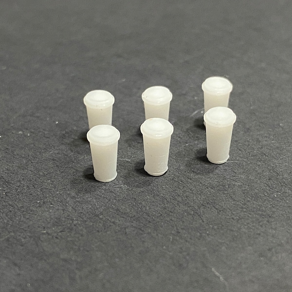 1:24 Scale Takeaway Coffee Cups (6) Kit * Dollhouse Miniature * G Scale/Gauge 3D Printed ShopMiniDecorandMore Diorama Model Train Half Scale