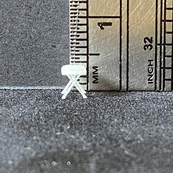1:144 Scale Criss Cross Side Table Kit * Dollhouse Miniature * N Scale / Gauge * 3D Printed * ShopMiniDecorandMore * Model Train * Micro