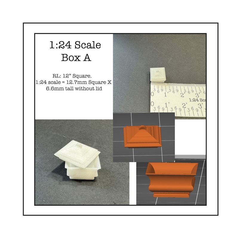 Scale Model Box 1:24 Scale Decorative Boxes (choice) Kit * Dollhouse Miniature G Gauge ...