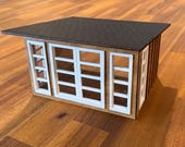 1:24 Scale She Shed / Tiny House Kit * Dollhouse Miniature * G Gauge * Laser Cut * ShopMiniDecorandMore * Diorama * Model Train * Half Scale