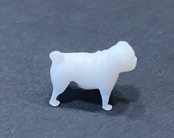 1:48 Scale Pug Dog  Kit * Dollhouse Miniature * O Scale / Gauge * 3D Printed * ShopMiniDecorandMore * Diorama Model Train