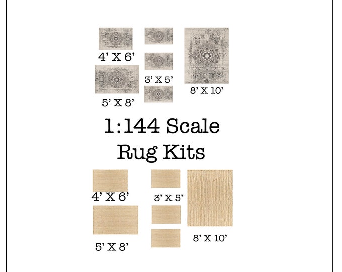 1:144 Scale Rugs (6)kits Sets 2 to Choose From Kit * Dollhouse ...