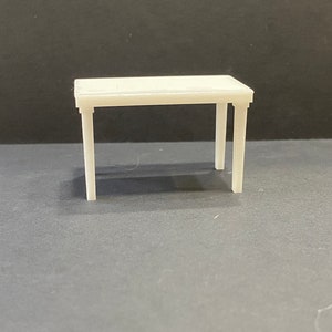 1:24 Scale Rectangle Kitchen Table Kit * Dollhouse Miniature * G Gauge * 3D Printed * ShopMiniDecorandMore * Diorama Model Train Half Scale