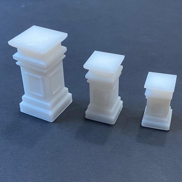 1:24 Scale Pedestal CHOICE Kit * Dollhouse Miniature * G Scale / Gauge * 3D Printed * ShopMiniDecorandMore * Diorama Model Train Half Scale