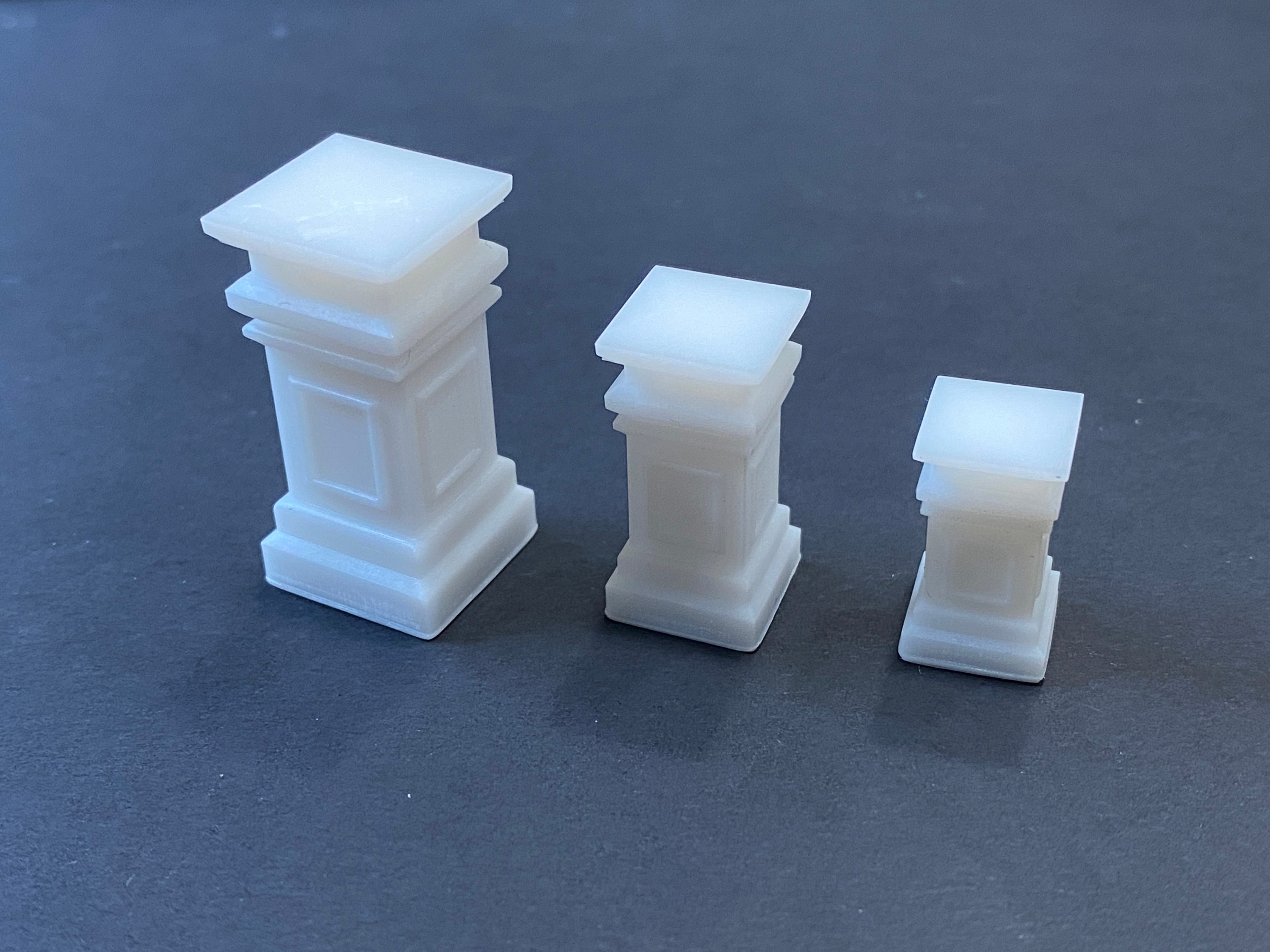 1:24 Scale Pedestal CHOICE Kit * Dollhouse Miniature * G Scale / Gauge * 3D Printed * ShopMiniDecorandMore * Diorama Model Train Half Scale