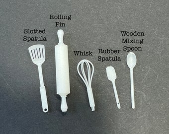 1:12 Scale Kitchen Utensil CHOICE Kit * Dollhouse Miniature * 3D Printed * ShopMiniDecorandMore * Diorama * Model Train