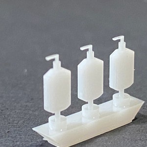 1:48 Scale Hand Soap Bottles (3) Kit * Dollhouse Miniature * O Gauge * 3D Printed * ShopMiniDecorandMore * Diorama * Model Train * Quarter