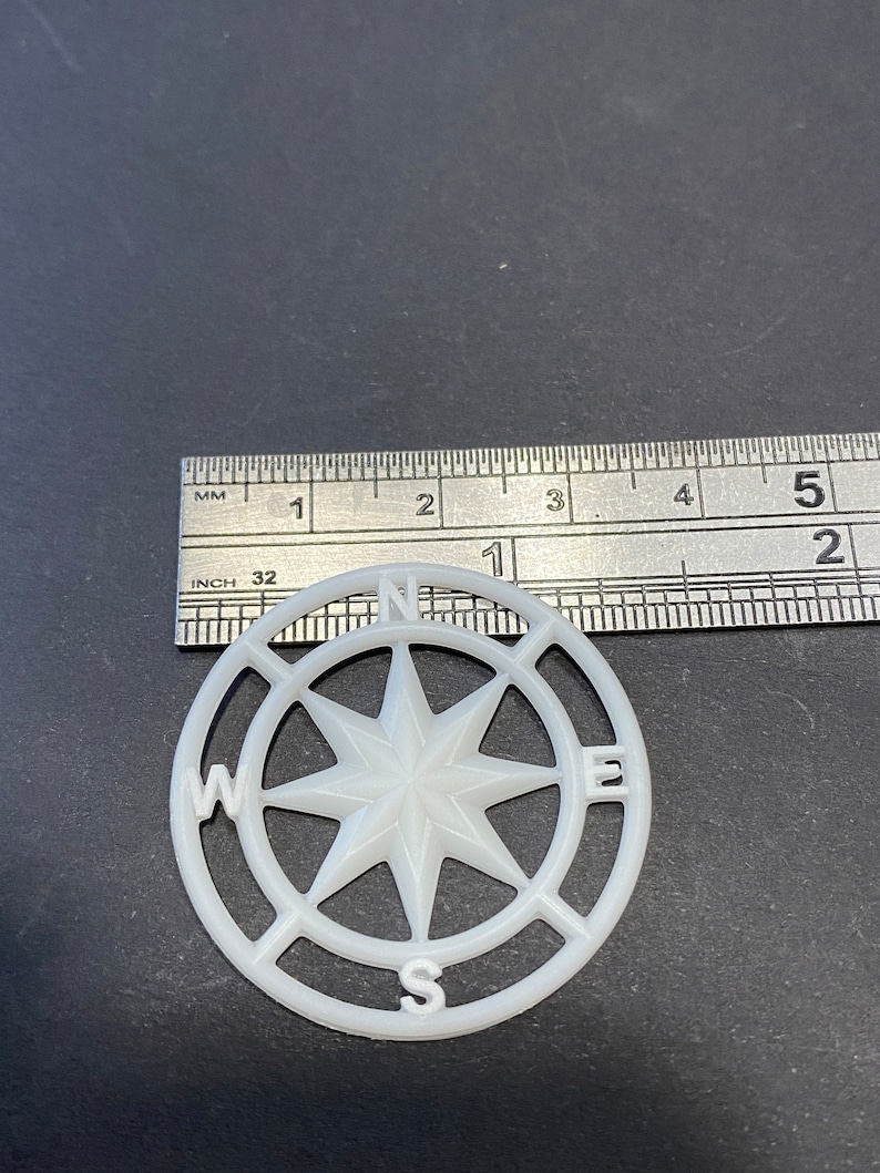 Compass Mini Train 1:48 Scale Wall Decor Compass Kit * Dollhouse Miniature * O Gauge * 3D ...