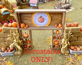 1:48 Scale Cornstalks (4) * Dollhouse Miniature * O Gauge * 3D Printed * ShopMiniDecorandMore * Diorama * Model Train * Quarter