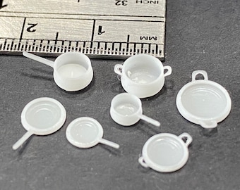 1:48 Scale Pots & Pans Kit * Dollhouse Miniature * O Scale / Gauge * 3D Printed * ShopMiniDecorandMore * Diorama * Model Train