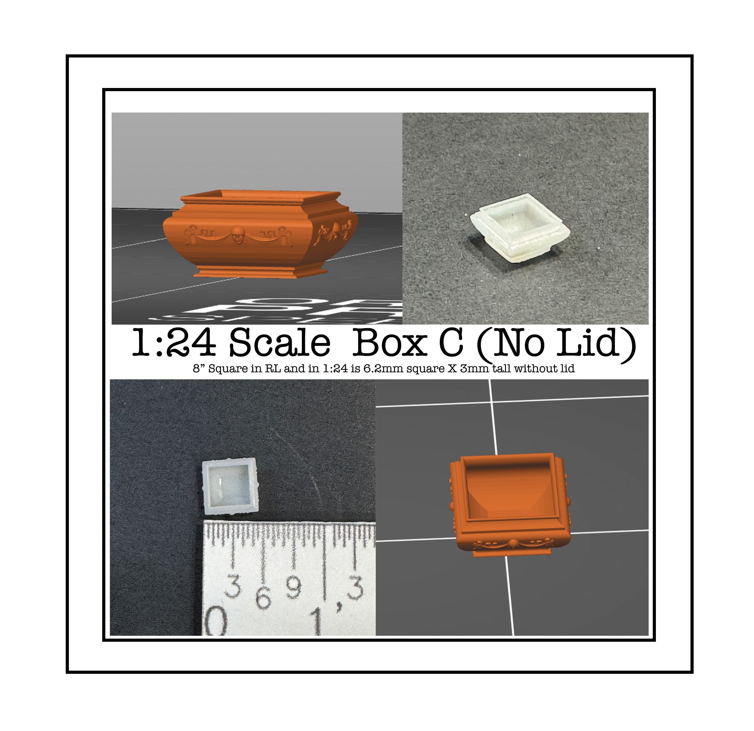 1:24 Scale Decorative Boxes (choice) Kit * Dollhouse Miniature G Gauge ...