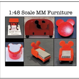 1:48 Scale MM Furniture Kits You choose * Dollhouse Miniature * O Scale / Gauge * 3D Printed * ShopMiniDecorandMore * Diorama * Model Train