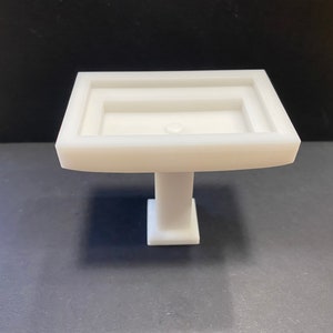1:12 Scale Bathroom Sink W/O Faucet Kit *  Dollhouse Miniature * 3D Printed * ShopMiniDecorandMore * Diorama * Model Train