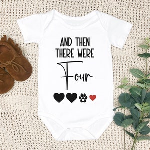 Personalised Pregnancy Announcement Baby Bodysuit: And Then There Were Paw Prints