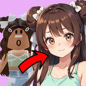 Cute Blox Portrait. Blox Custom Portrait. Video Game Portrait. Discord Icon. Rblox. Anime Portrait.