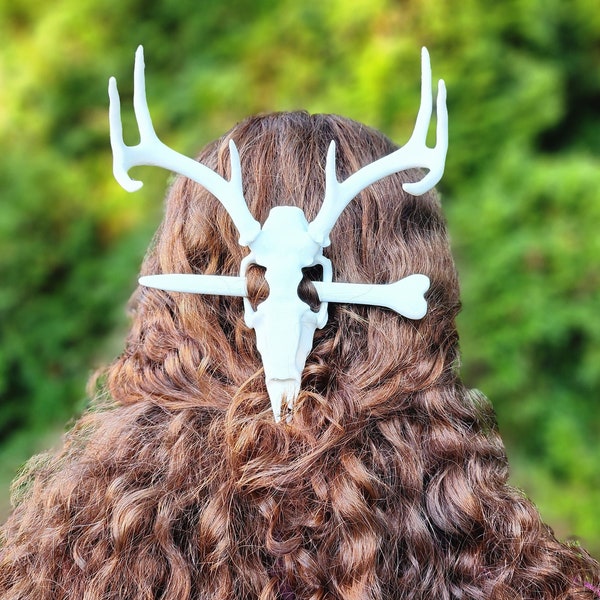 Accessoire pour cheveux tête de mort cerf