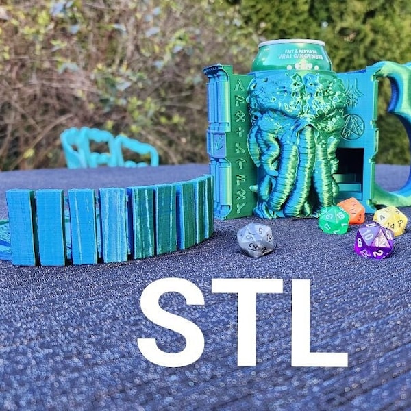 STLs - Cthulhu Can Holding Dice Tower to 3D PRINT IT YOURSELF