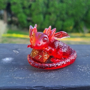 Scarlet Red Dice Guardian Dragon