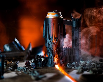 Dark Lord Can Holding Dice Tower