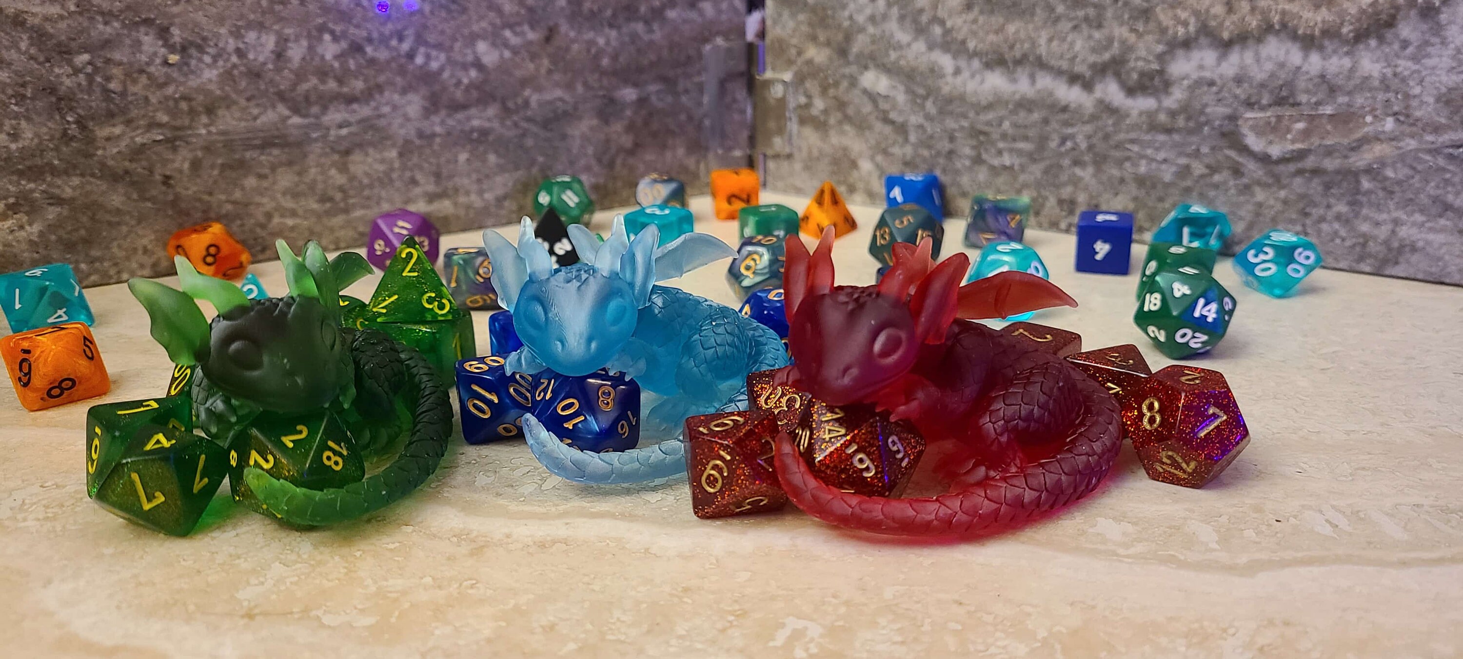 Adorable Dice Guardian Dragon Figurines Etsy UK