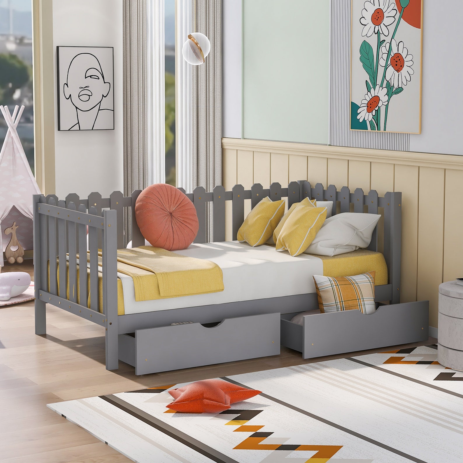 Rustic Style Daybed Twin Size Daybed Wood Daybed Daybed Etsy