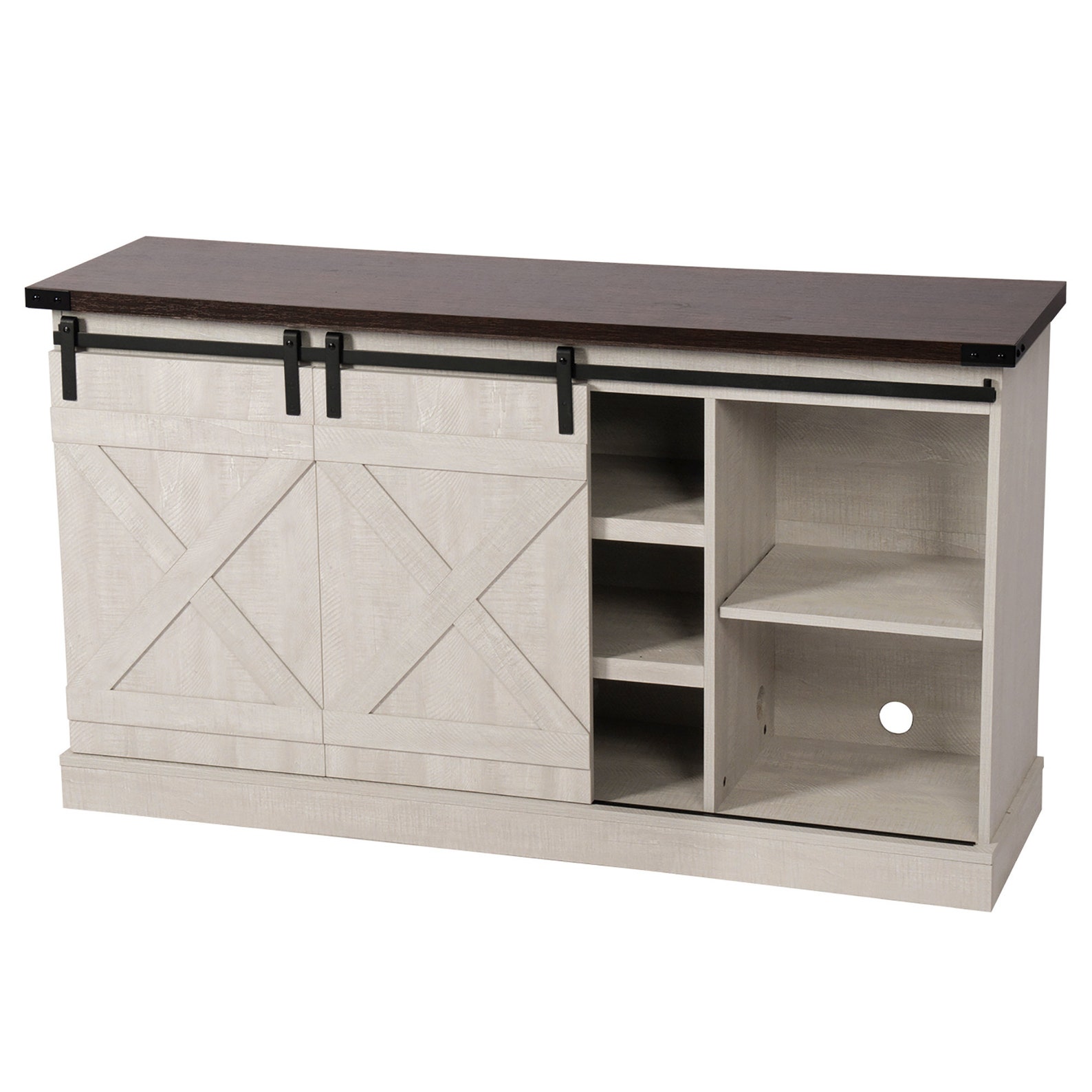 Sliding Barn Door Tv TV Stand Media Console Etsy