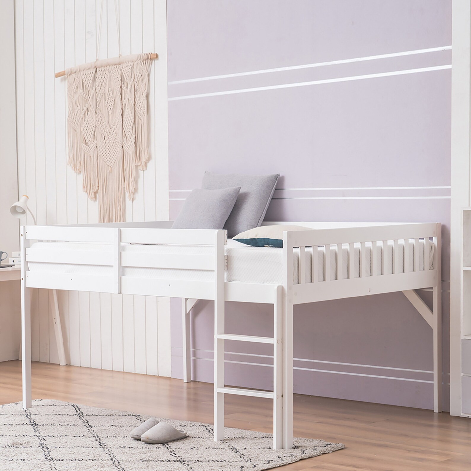 Full Size Loft Bed Toddler Bed Twin Floor Bed Kid's Etsy