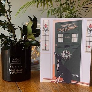 Scegli il tuo design: biglietti di Natale Greyhound! Confezione da 5 biglietti
