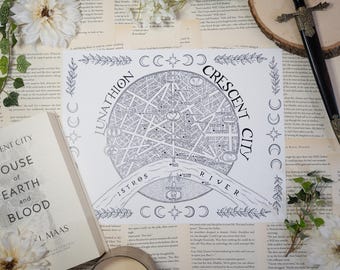 Lunathion- Crescent City 11x14 | hand drawn art print