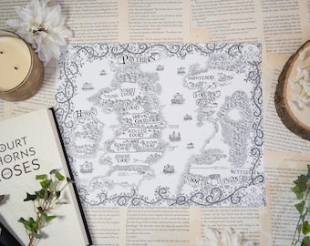A Court of Thorns and Roses Map 11x14 | hand drawn art print