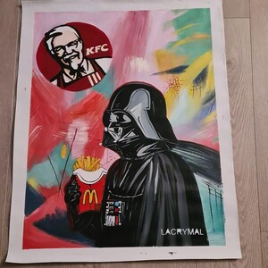 MacDo or KFC ? Handpainted acryl on canvas.