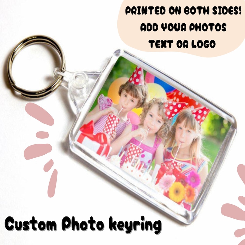 Print Key Rings Personalised Keyring - Etsy UK