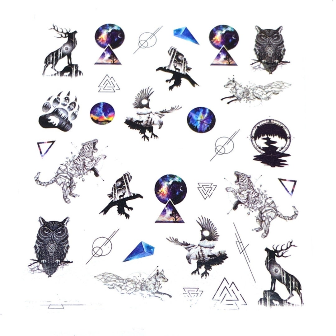 Celestial Animals - Water Decals for Nails - Etsy