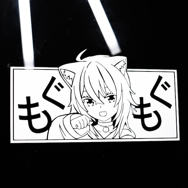 Nekomata Okayu Vinyl Decal / Hololive / JDM sticker / Vtuber / Kawaii Cat / Streamer / Hololive JP Gamers / Anime Waifu