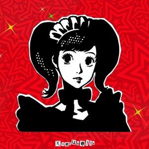 Maid Temperance Confidant Portrait Vinyl Decal Anime Video Game Sticker Itasha JDM